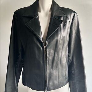 Wilsons Leather Classic Black Genuine Leather Jacket size XL